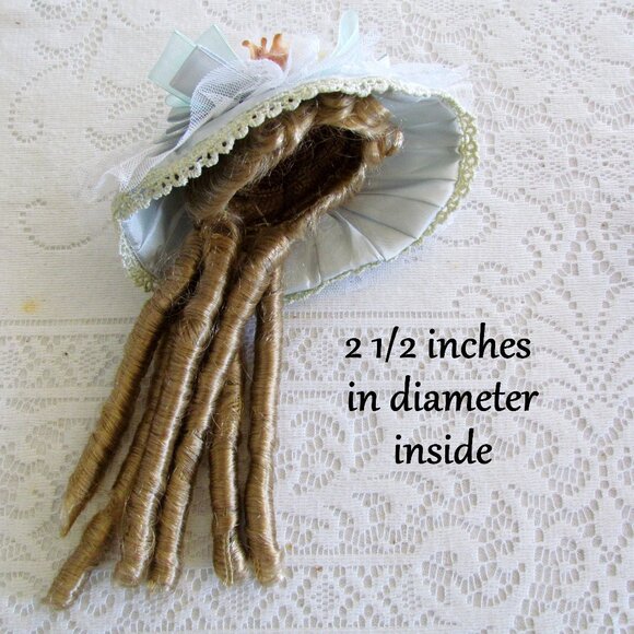 DOLL WIGS, 5 REPLACEMENT HAIR STYLES: GIBSON GIRL, RINGLETS, CURLS, BONNET, EUC - Picture 9 of 14